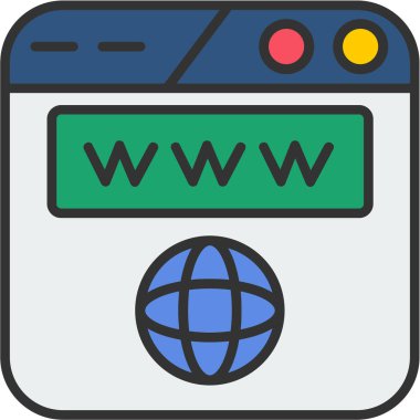 Web tarayıcı simgesi vektör illüstrasyonu