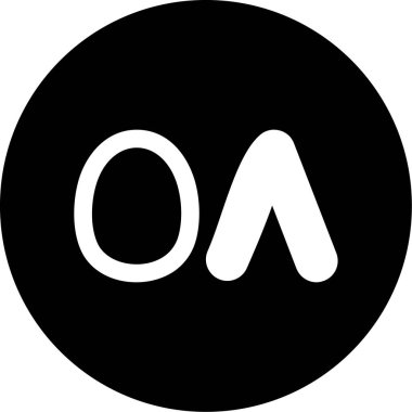 Bir harf simgesinin vektör illüstrasyonu