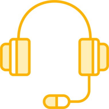 kulaklık simgesi vektör illüstrasyonu