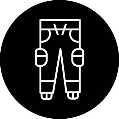 Bir kayak simgesinin vektör illüstrasyonu