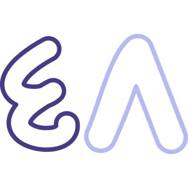 B harfi simgesinin vektör illüstrasyonu