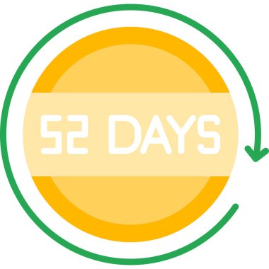 Haftanın günleri. Günlere geri sayım. Say, geri sayım, say, vektör illüstrasyonu