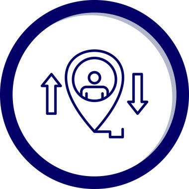 Harita konumu simgesi. Web için konum vektör simgelerinin özet çizimi