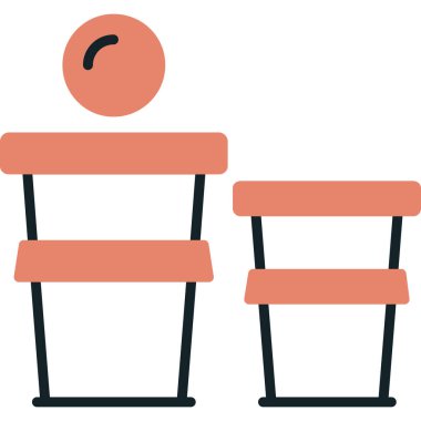 Yedek kulübesi Web simgesi basit illüstrasyon