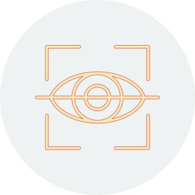 Göz. Web simgesi basit illüstrasyon