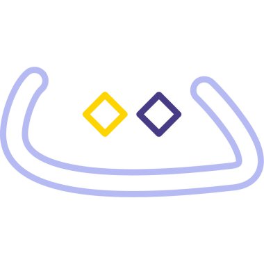 At yarışı renk çizgisi ikonu. vektör illüstrasyonu