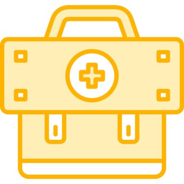İlk yardım çantası. Web simgesi basit illüstrasyon