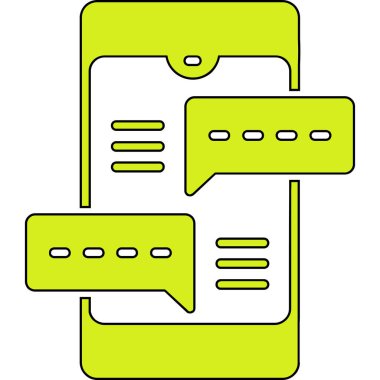 Bir çizgi film konuşmasının vektör illüstrasyonu