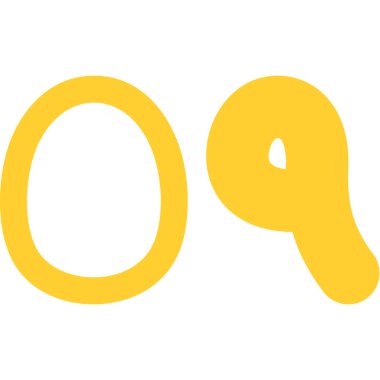 Sarı kabarcıklı q harfi logosu