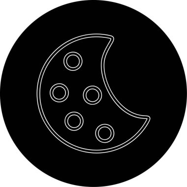 Siyah arkaplanda kurabiye silueti