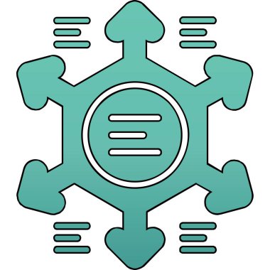 Bir virüs simgesinin vektör illüstrasyonu