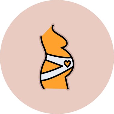 bebek kız ikon vektör illüstrasyonu