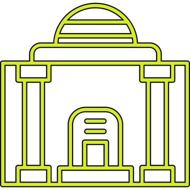 Bina. Web simgesi basit illüstrasyon