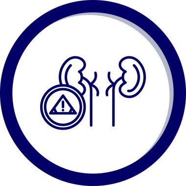 böbrekler yuvarlanmış vektör simgesi