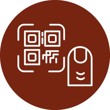 vektör qr kod tarama simgesi