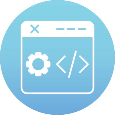 Ana hatlar biçiminde web tasarım geliştirme simgesi