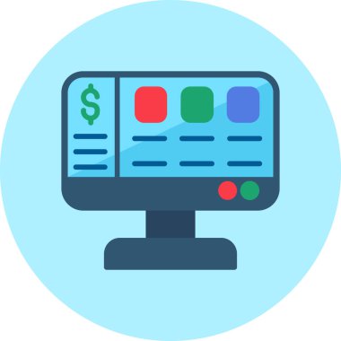 bilgisayar izleyici vektör simgesi modern basit tasarım