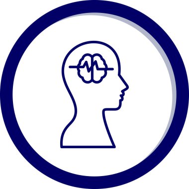 beyin simgesi olan insan kafası