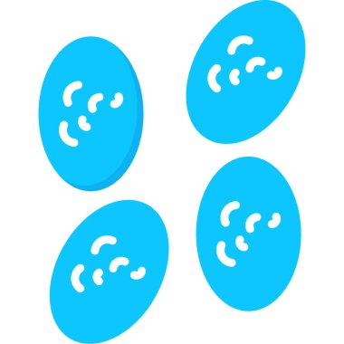 Yumurta vektör simgeleri. Mavi paskalya yumurtalarının çizimi.
