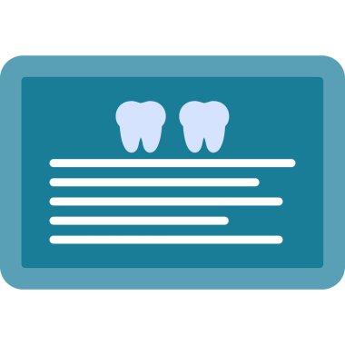 Modern diş simgesinin vektör illüstrasyonu