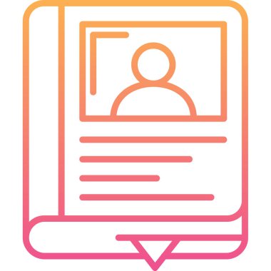 Kartvizit. Web simgesi basit illüstrasyon