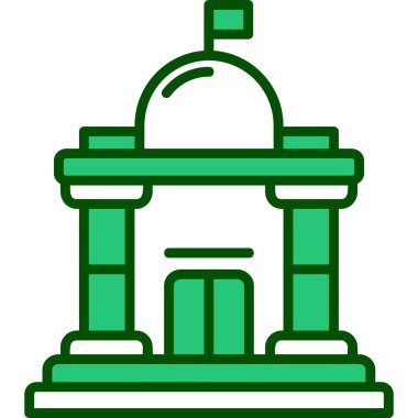 Bina. Web simgesi basit illüstrasyon