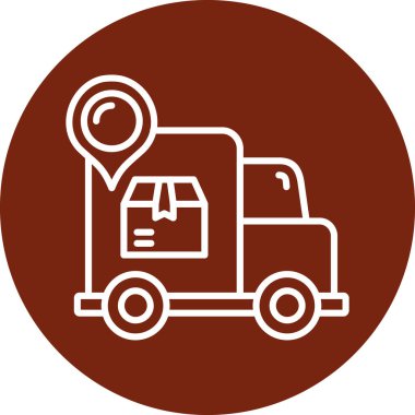 Bir kamyon simgesinin vektör çizimi