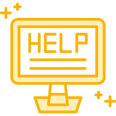 Modern simge, vektör illüstrasyonuna yardım et