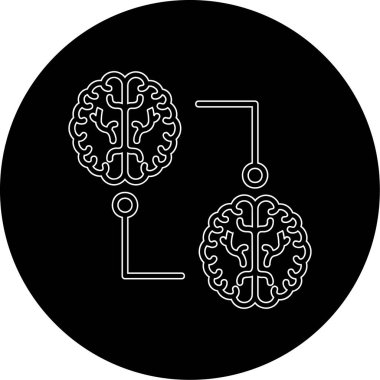 beyin ikonu vektör illüstrasyonu