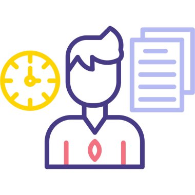 business man with laptop icon, vector illustration