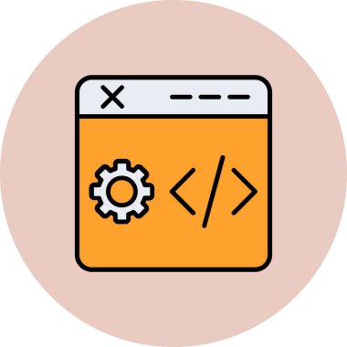 Web Geliştirme simgesi. vektör illüstrasyonu