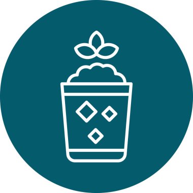 Bir bitki simgesinin vektör illüstrasyonu