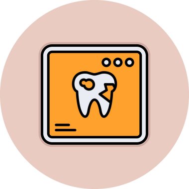 Diş kliniği ikonu vektör illüstrasyon tasarımı