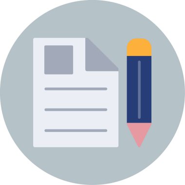 Kağıt yazıyorum. Basit illüstrasyon