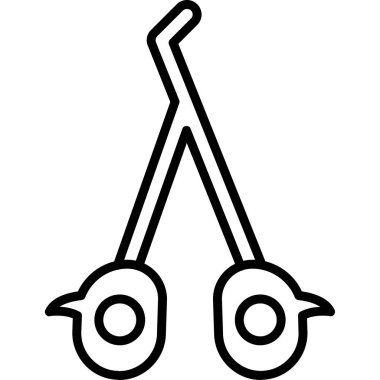 Bir makas çiftinin vektör çizimi