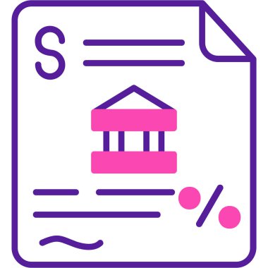 Bir bina simgesinin vektör illüstrasyonu