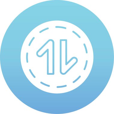 Dairedeki tek bir simgenin vektör illüstrasyonu