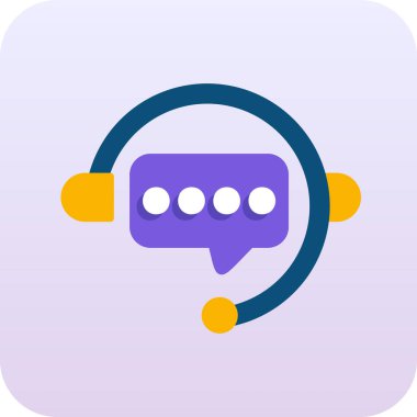 Konuş. Web simgesi basit illüstrasyon