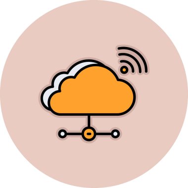 Bulut simgesi vektör illüstrasyonu