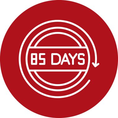 6 gün simgesinin vektör çizimi