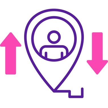 Harita. Web simgesi basit illüstrasyon