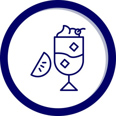 Kokteyl. Web simgesi basit illüstrasyon