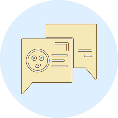 Bir ileti simgesinin vektör illüstrasyonu