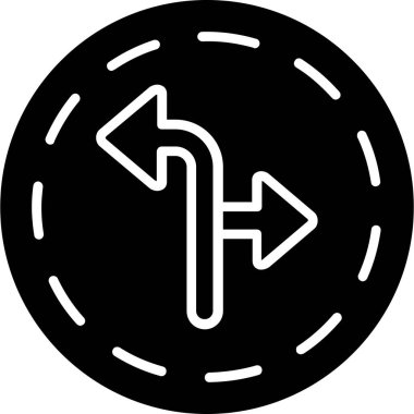 Yön ok simgesi, vektör illüstrasyonu