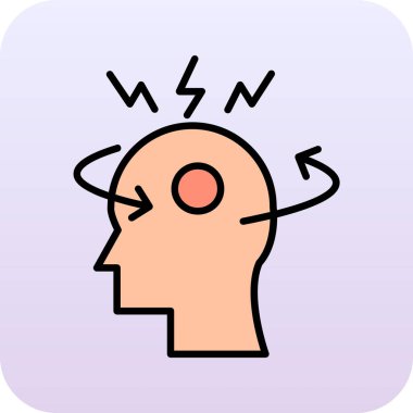 beyin ikonu vektör illüstrasyonu