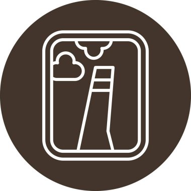 Şemsiye simgesinin vektör illüstrasyonu