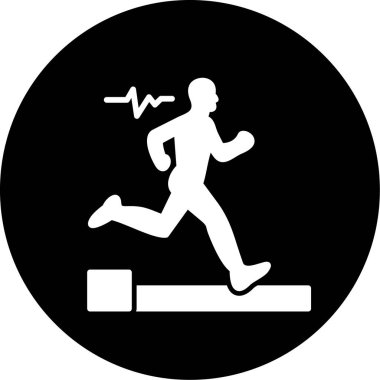 Çalışan simge ve vektör illüstrasyonlu sağlıklı yaşam tarzı kavramı