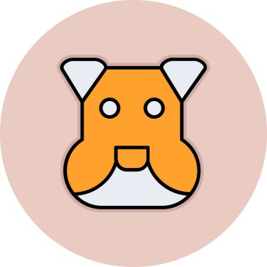 Köpek. Web simgesi basit illüstrasyon