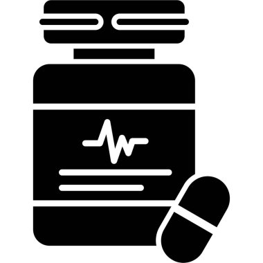 İlaç ikonu. basit biçim