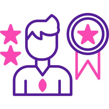 ödül rozeti renk vektör illüstrasyonu